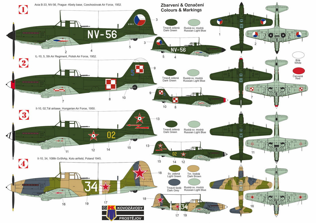 Kovozavody Prostejov H7205 1:72 Avia B-33/Il-10 'Beast'