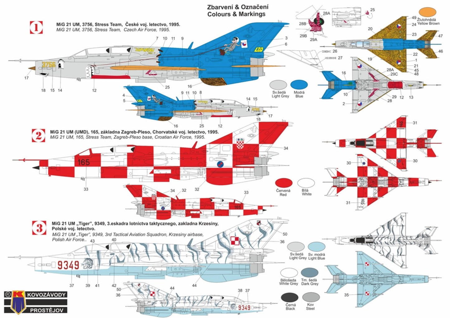 Kovozavody Prostejov KPH7209 1:72 Mikoyan MiG-21UM