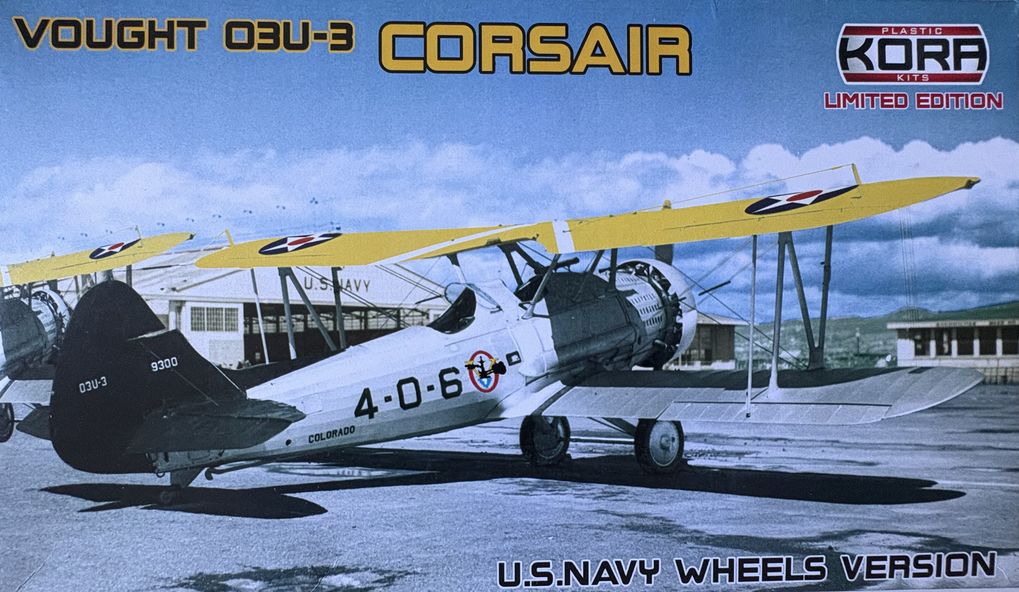 Kora K72208 1:72 Vought O3U-3 Corsair US NAVY wheel version