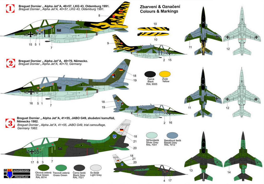 Kovozavody Prostejov 72350 1:72 Alpha Jet A 'Luftwaffe'