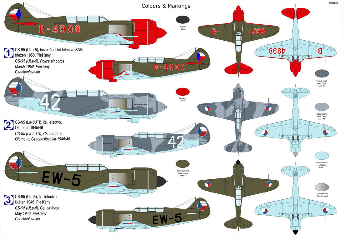 Kovozavody Prostejov 72361 1:72 Lavochkin ULa-5/CS-95 'CzAF' Two Seater