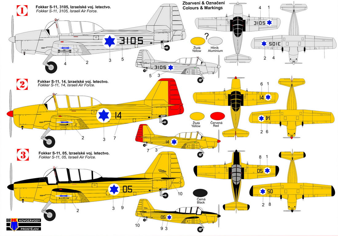 Kovozavody Prostejov 72372 1:72 Fokker S-11 Instructor 'Israel'