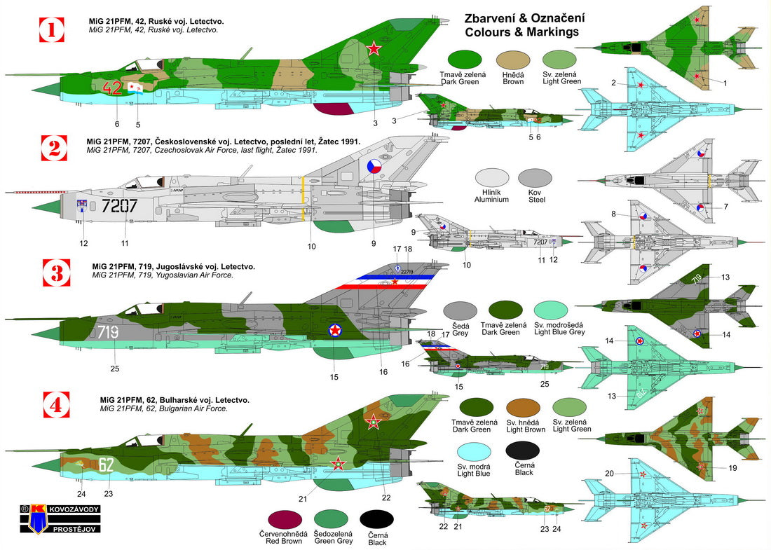 Kovozavody Prostejov 72410 1:72 Mikoyan MiG-21PFM