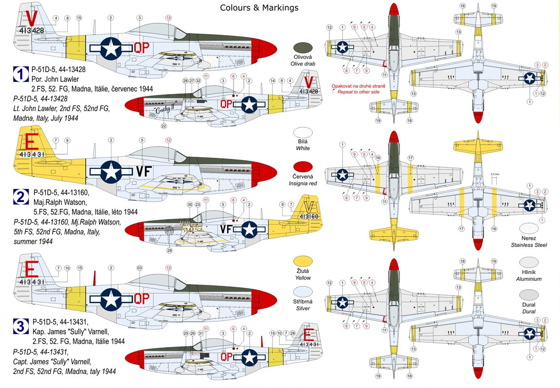 Kovozavody Prostejov 72441 1:72 North-American P-51D-5 Mustang '52nd FG' New Mould in 2024