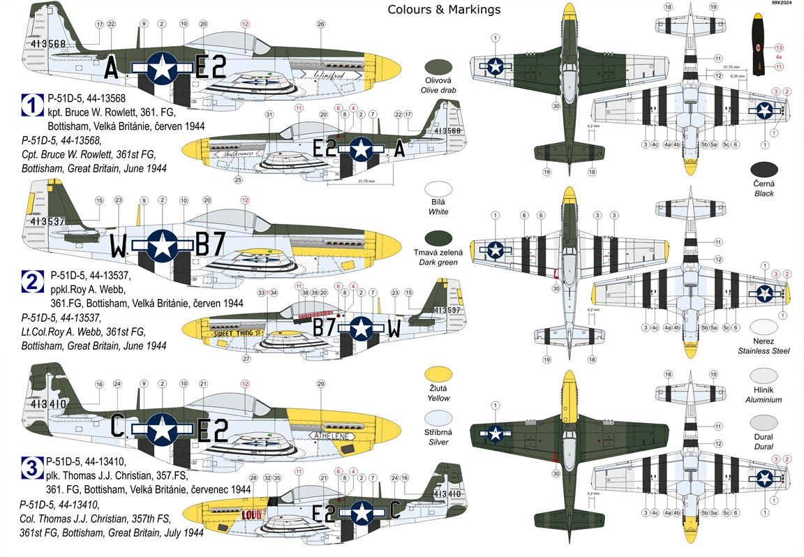 Kovozavody Prostejov 72442 1:72 North-American P-51D-5 Mustang '361st FG' New Mould in 2024