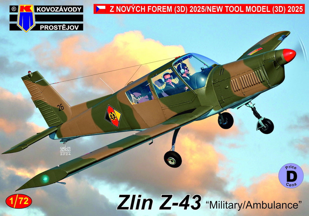 Kovozavody Prostejov 72486 1:72 Zlin Z-43 'Military/Ambulance'