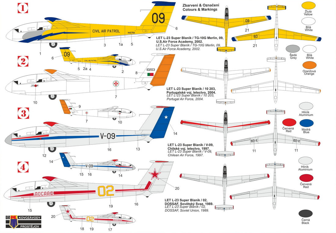Kovozavody Prostejov 72488 1:72 Let L-23 'Super Blaník' new tool