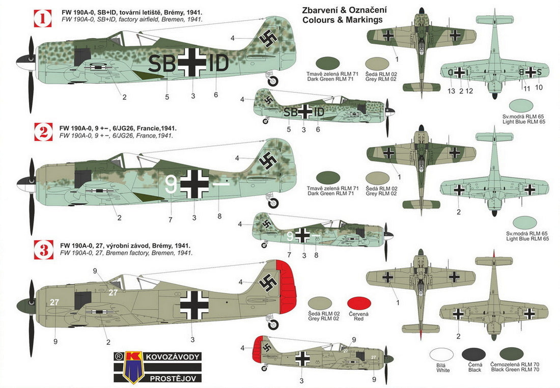Kovozavody Prostejov 72489 1:72 Focke-Wulf Fw-190A-0 new mould