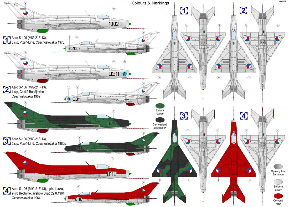 Kovozavody Prostejov KPM72502 1:72 Mikoyan MiG-21F-13/S-106 'Aero Vodochody Plant' (CzAF) New Tooling in 2025