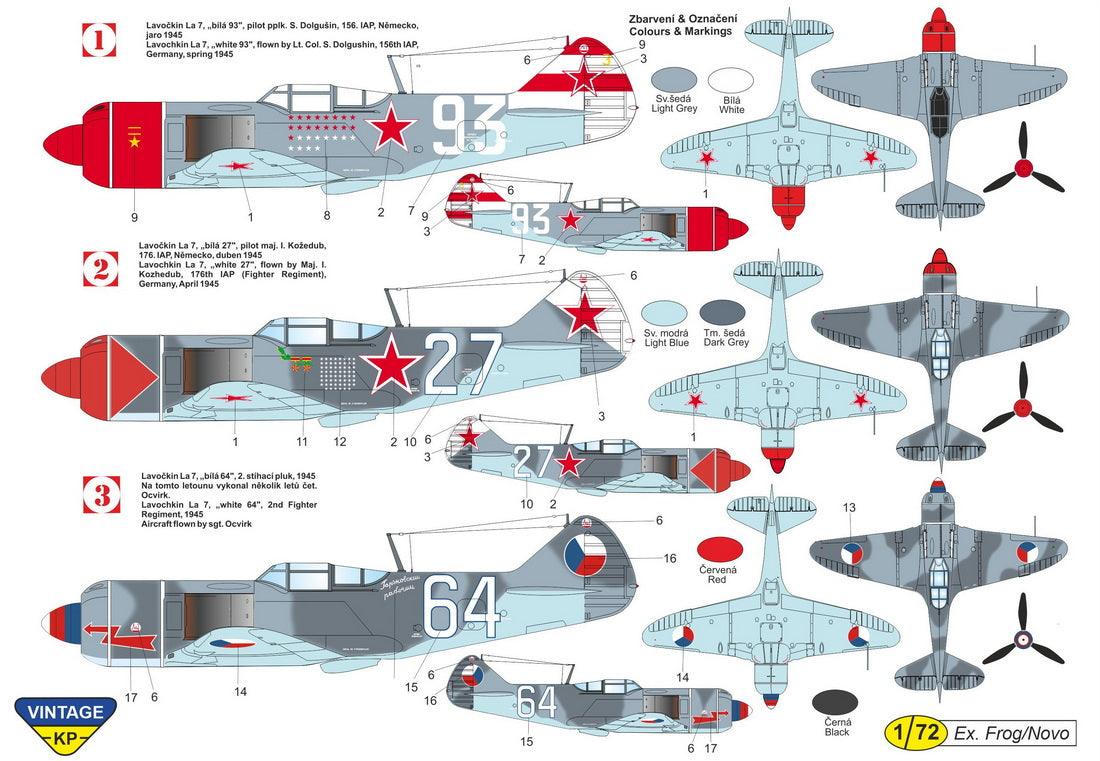 Kovozavody Prostejov KPV7201 1:72 Lavochkin La-7 ex-Novo