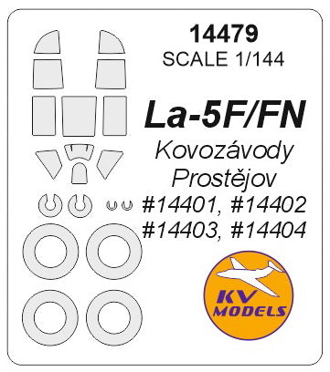 KV Models 14479 1:144 Lavochkin La-5F / La-5FN canopy frame paint mask AND wheel paint mask