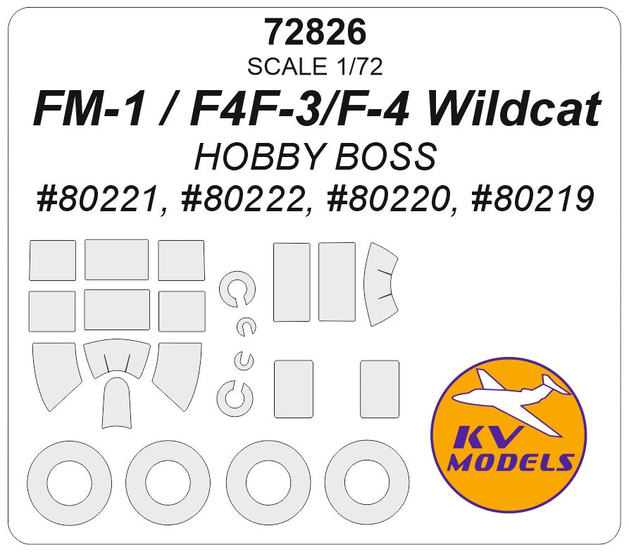 KV Models 72826 1:72 Grumman FM-1 / F4F-4 / F4F-3 Wildcat