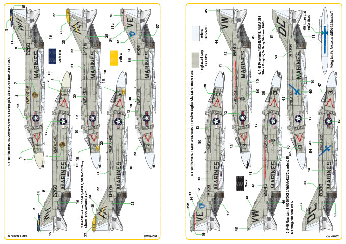 Kits-World KW144057 1:144 McDonnell F-4B Phantom- US Marine Corps