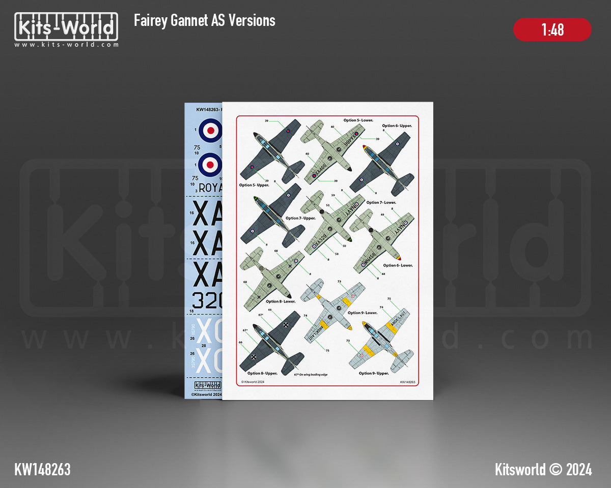 Kits-World 148263 1:48 Fairey Gannet ECM.4,