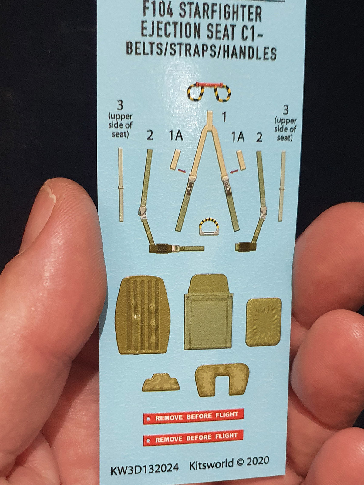 Kits-World 3D132024 1:32 Full Colour 3D Decals - Lockheed F-104 Starfighter C1 Ejection Seat Set