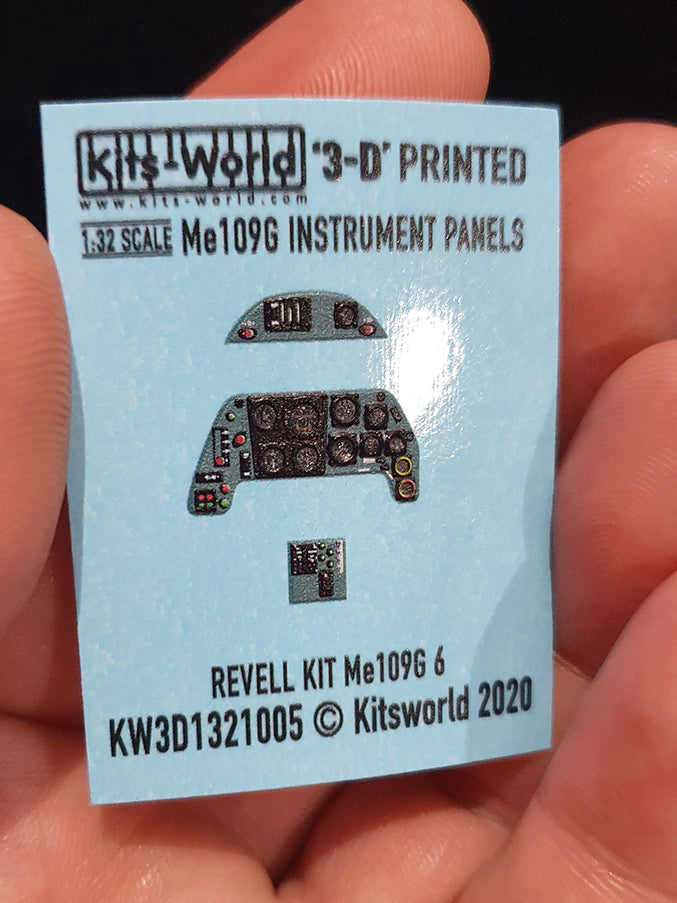Kits-World 3D1321005 1:32 Full Colour 3D Decals - Messerschmitt Bf-109G-6 Cockpit Instrument Panel