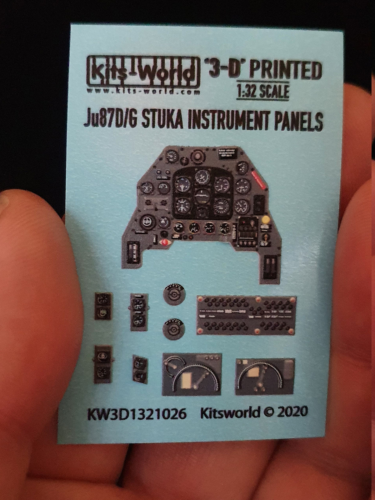Kits-World 3D1321026 1:32 Full Colour 3D Decals - Junkers Ju-87D/G 'Stuka' Cockpit Instrument Panel