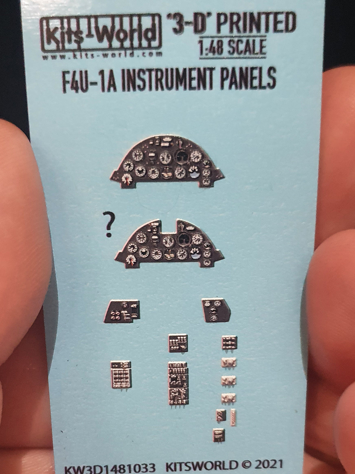 Kits-World 3D1481033 1:48 Full Colour 3D Decals - Vought F4U-1A 'Corsair Cockpit Instrument Panel