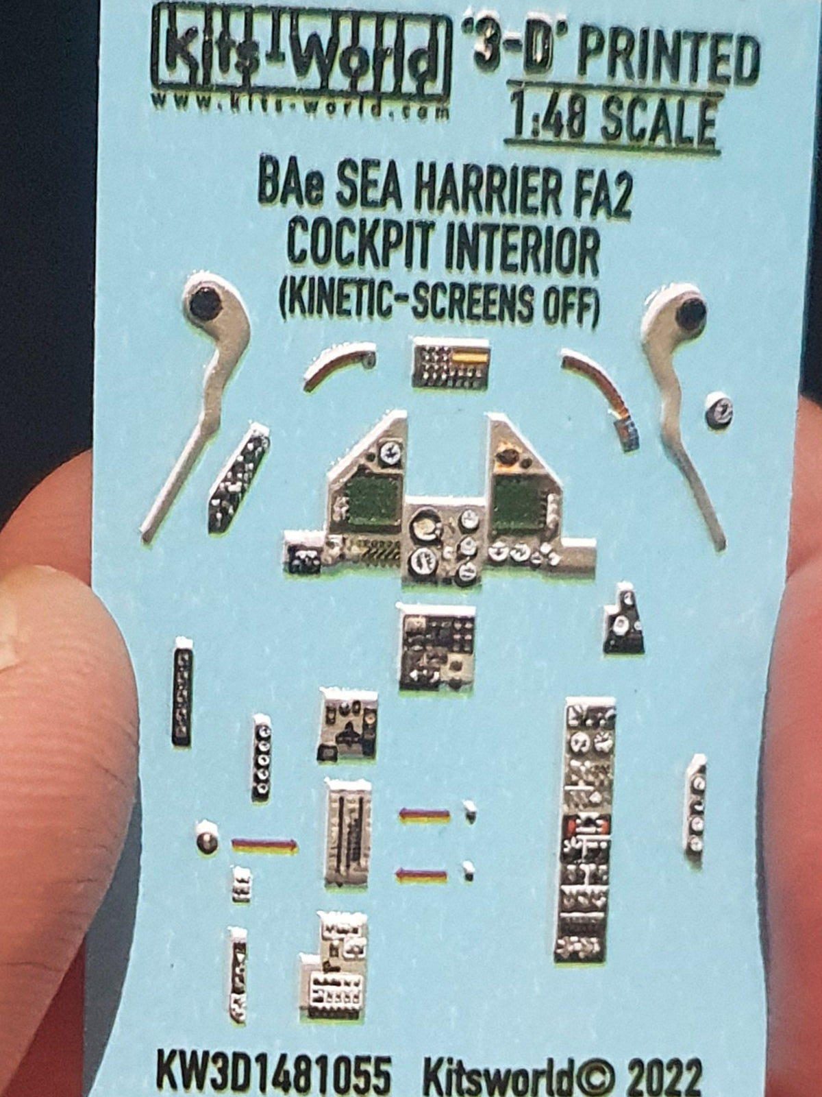 Kits-World 3D1481055 1:48 Full Colour 3D Decals - BAe Sea Harrier FA.2 (Screens Off) Cockpit Instrument Panel