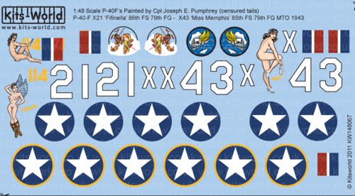 Kits-World KW148067 1:48 Curtiss P-40 Tomahawks