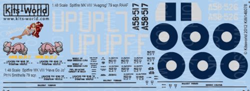 Kits-World KW148078 1:48 Supermarine Spitfire Mk.VIII