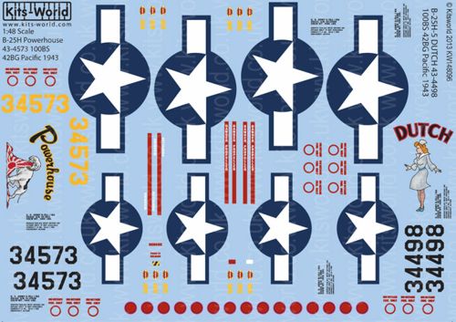 Kits-World KW148096 1:48 North-American B-25 Mitchell