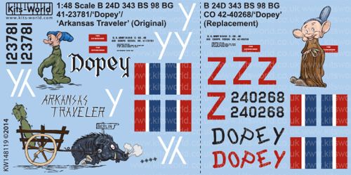 Kits-World KW148119 1:48 Consolidated B-24D Liberator