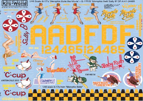 Kits-World KW148136 1:48 Boeing B-17F/G Flying Fortress