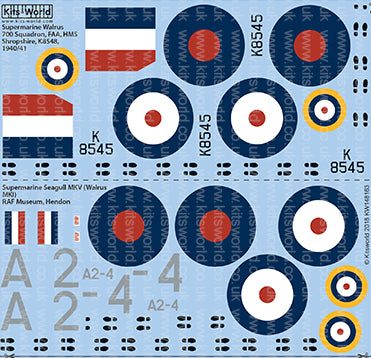 Kits-World KW148163 1:48 Supermarine Walrus