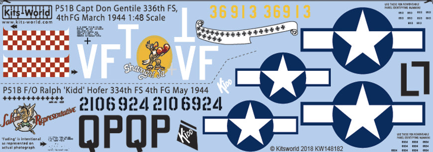 Kits-World KW148182 1:48 North-American P-51B Mustang