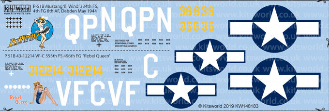 Kits-World KW148183 1:48 North-American P-51B Mustang