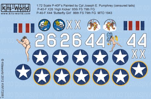 Kits-World KW172061 1:72 Curtiss P-40 Warhawk