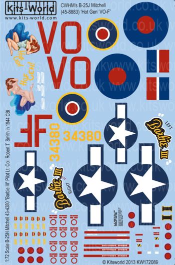 Kits-World KW172089 1:72 North-American B-25J Mitchell