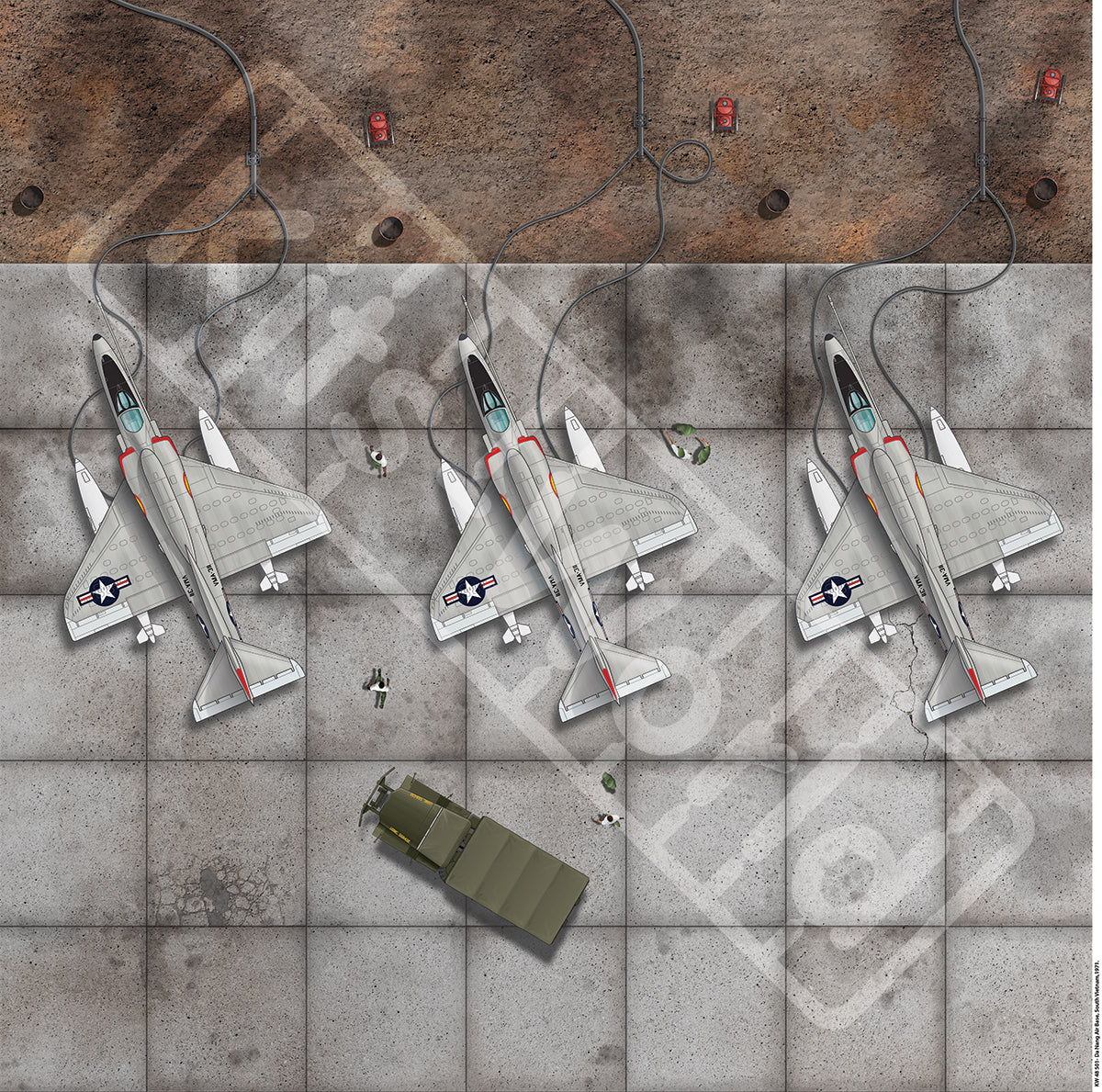Kits-World B72-501 1:72 Da Nang Air Base, 1970-71. 450mm(W) x 450mm(H)
