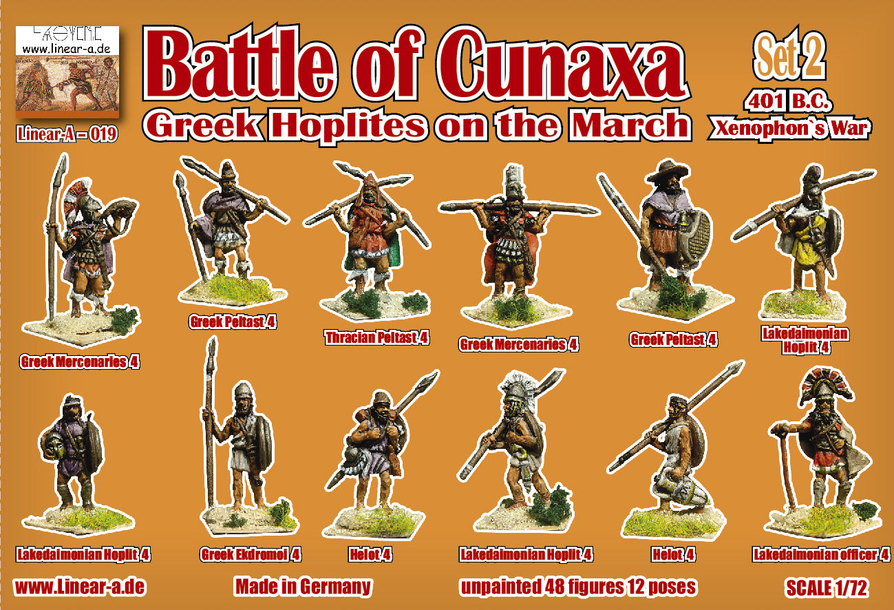 Linear-A 019 1:72 Battle of Cunaxa (Greek Hoplites on the march) 401 B.C. Xenophons War