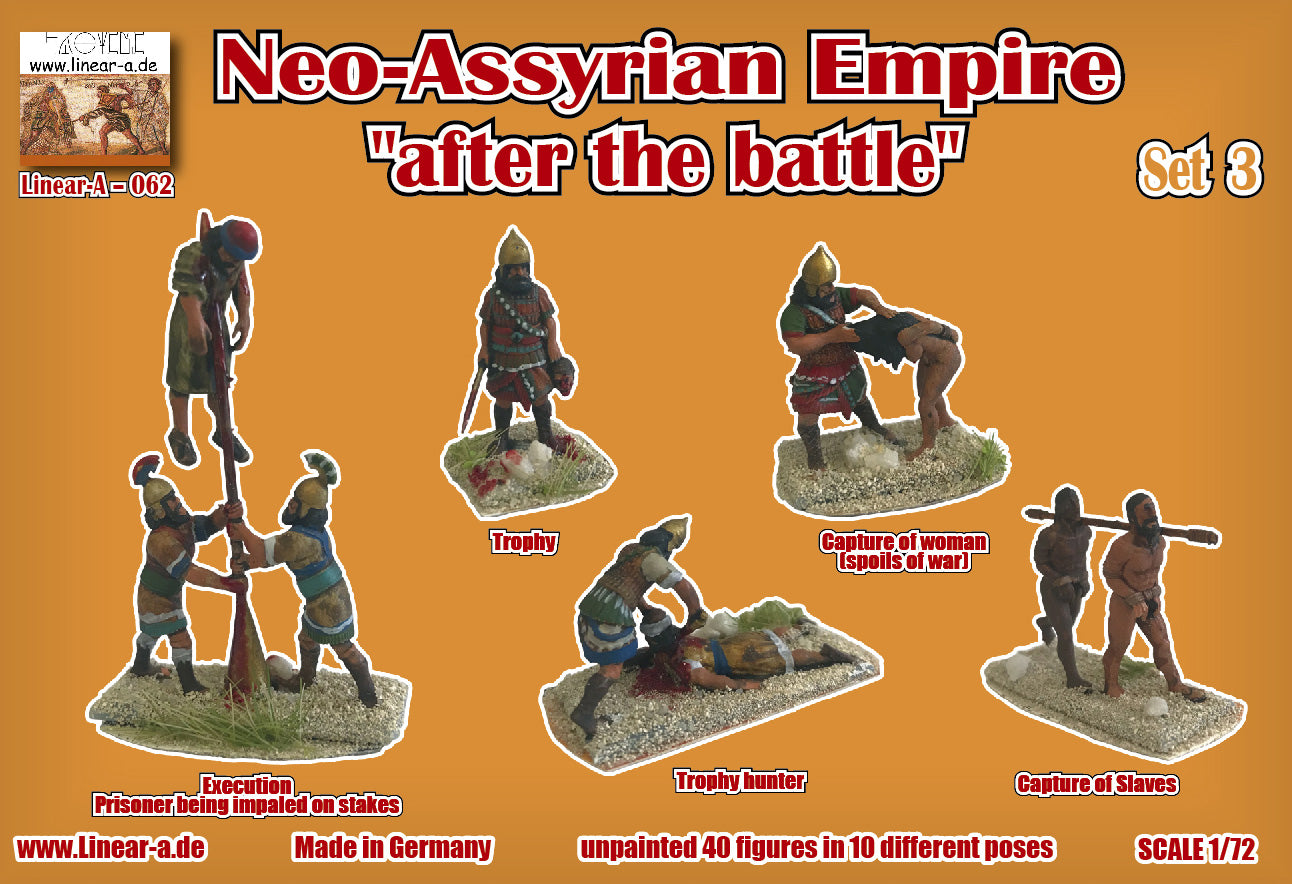 Linear-A LA062 1:72 Neo-Assyrian Empire Set 3 ...after the battle (3d-printed)