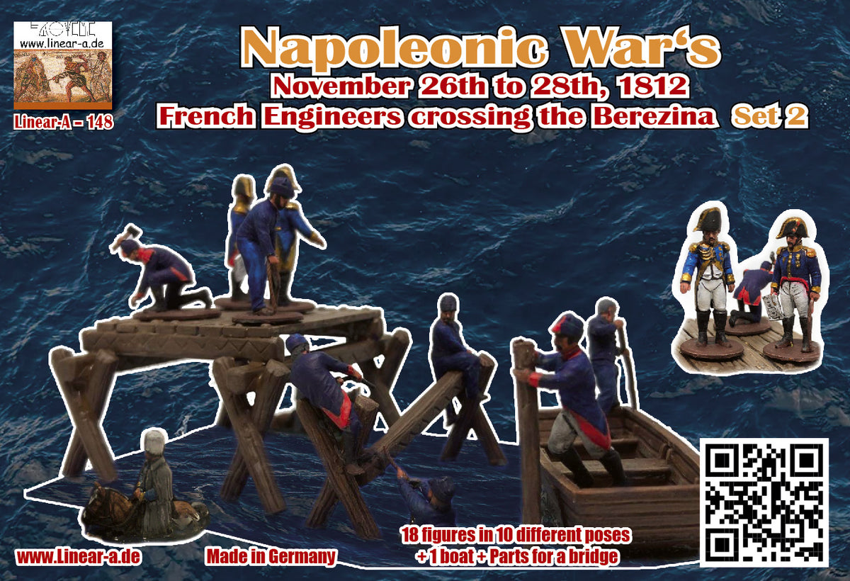 Linear-A LA148 1:72 Napoleonic Wars French Engineers crossing the Berezina Set 2