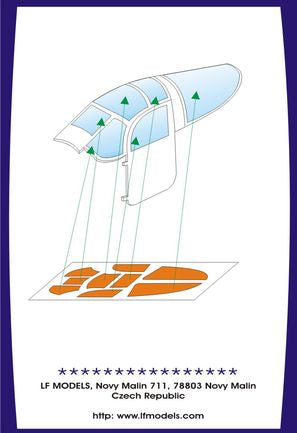 LF Models CM7210 1:72 Bell P-39 Canopy Frame Paint Mask