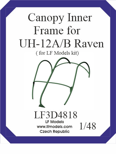 LF Models LF3D4818 1:48 Canopy Inner Frame for UH-12A/B Raven 3D printed frame