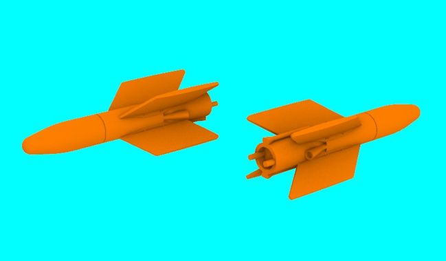 LF Models 3D7210 1:72 AS.11 Air-to-Surface Missile 2pcs (3D-Printed)