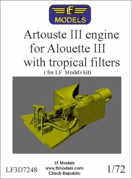LF Models 3D7248 1:72 Artouste IIIB Engine with Tropical Filters (3D-Printed)
