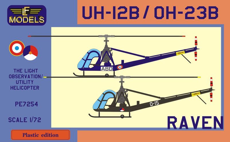 LF Models PE7254 1:72 Hiller UH-12B / UH-12B Raven (Dutch AF, French AF)
