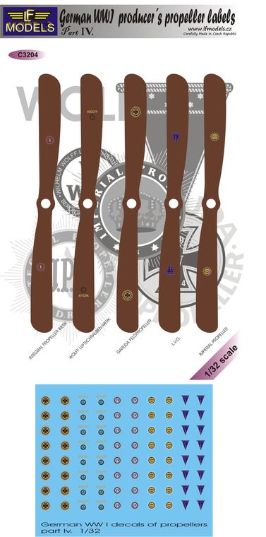 LF Models C3204 1:32 German WWI producer's propeller manufacturer logos part IV.
