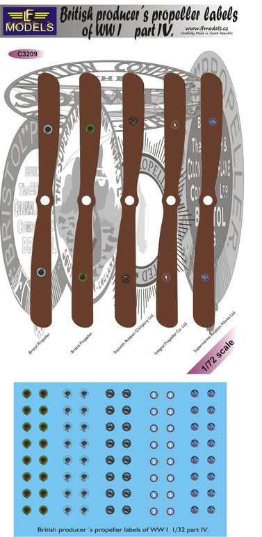 LF Models C3209 1:32 British WWI propeller manufacturer logos part IV.