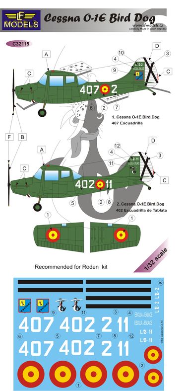 LF Models C32115 1:32 Cessna O-1E Spain