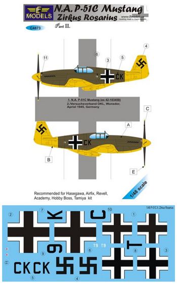 LF Models LFMC3232 1:32 North American P-51C Mustang Zirkus Rosarius