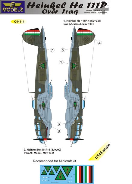 LF Models C44114 1:144 Heinkel He-111P over Iraq