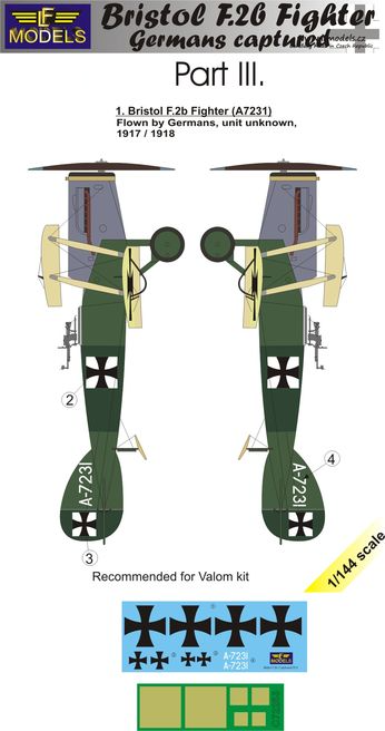 LF Models C44124 1:144 Bristol F.2B Fighter Germans Captured Part III.