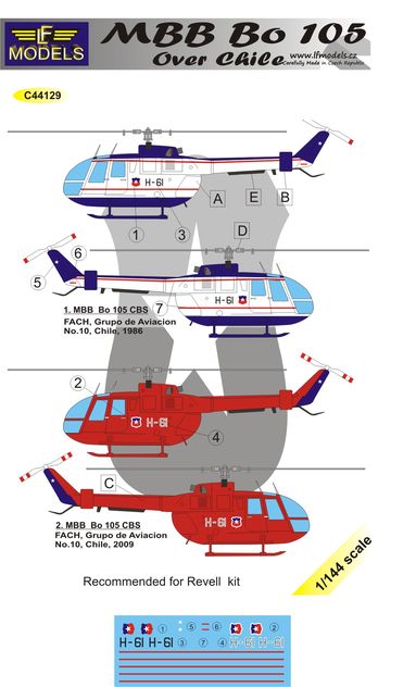 LF Models C44129 1:144 MBB Bo-105 over Chile