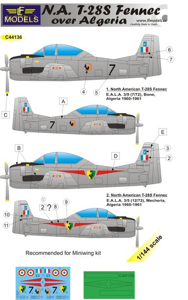 LF Models C44136 1:144 Sud-Aviation T-28S FENNEC over Algeria